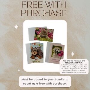 🆓 - Dogs and Cats Themed Birthday Card Set - Free With Purchase